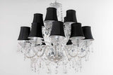 Lampenschirm 15er Set Chandelier schwarz