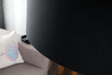 Floor lamp BIG BOW 170-180cm linen black w/ marble base