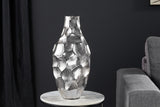 Vase ORGANIC ORIENT 45cm mit Hammerschlageffekt silber