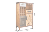 Bar cabinet ATELIER 120cm pine wood vintage brown
