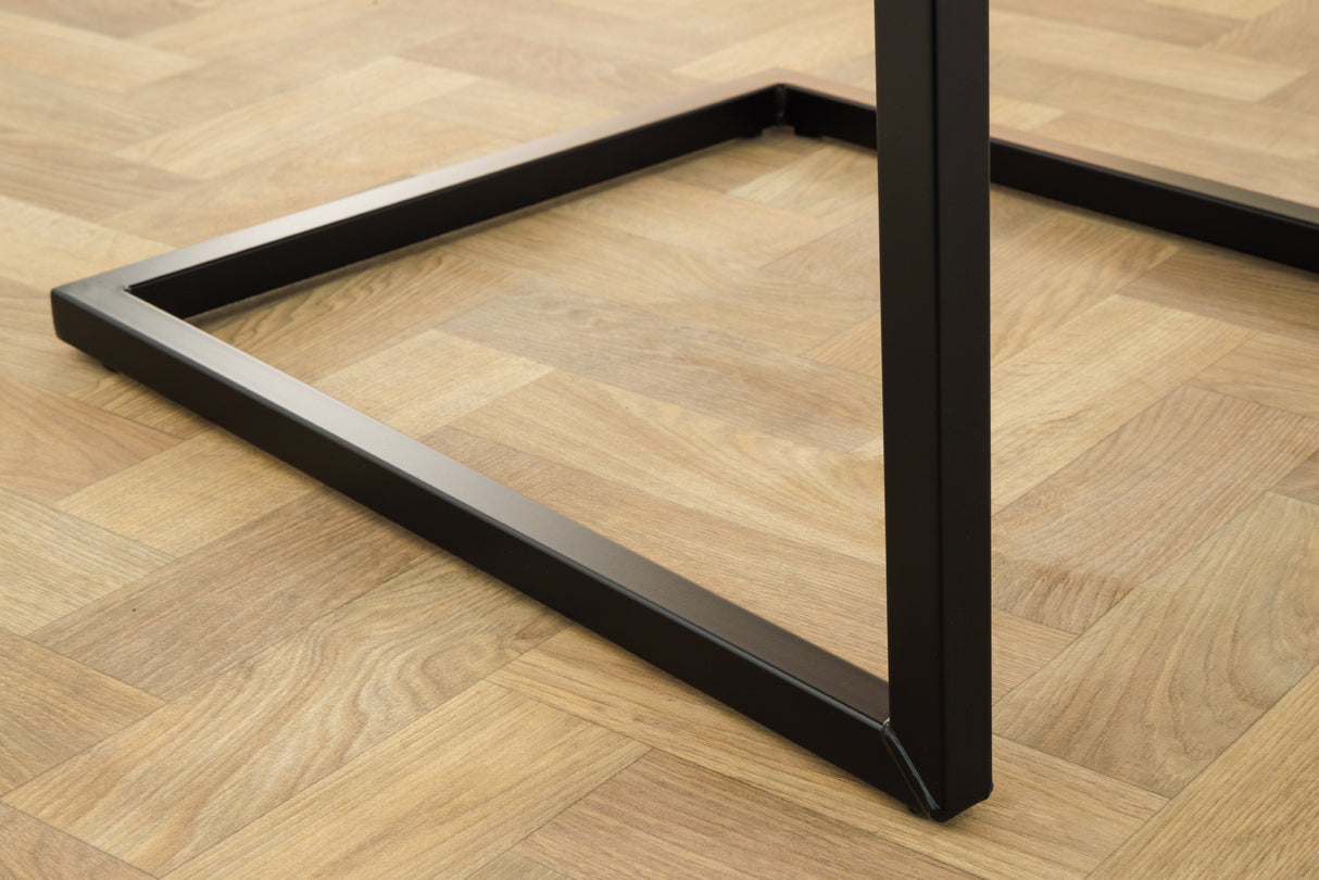 Freischwinger LOFT mit Armlehnen Eisenbeine Mikrofaser taupe grau