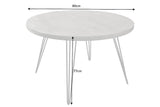 Dining table SCORPION Ø 80cm round mango grey