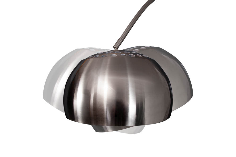 Floor lamp BIG BOW 170-210cm satin chrome w/ marble base
