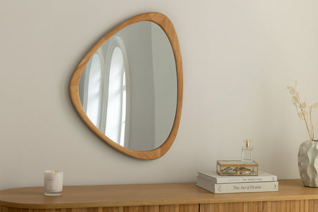 Wall mirror ORGANIC 65cm massive wood oak wood look