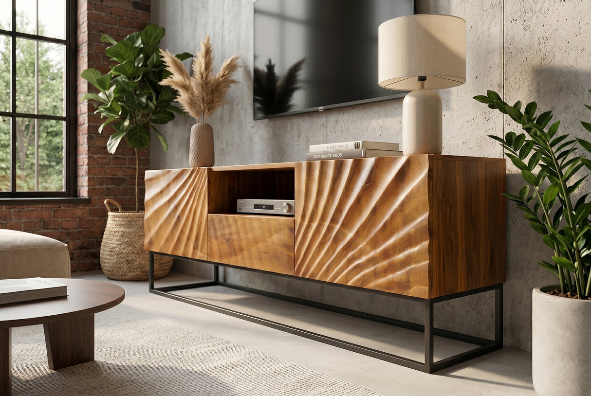 TV-Lowboard SCORPION 160cm 3D mango brown