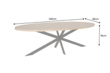 Dining table GALAXIE 240cm oval mango wood natural brown