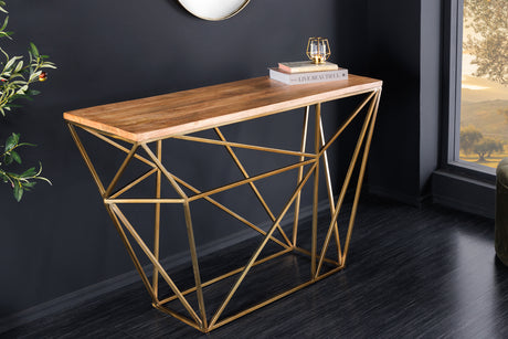 Console DIAMOND 120cm metal mango wood plate