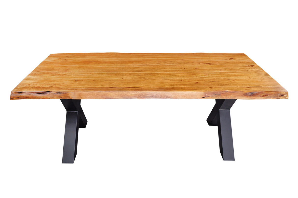 Dining table MAMMUT 200cm table top 50 mm acacia wood X-legs