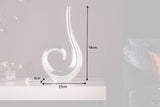 Vase WAVE L 47cm silber Aluminium