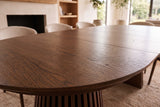 Esstisch VALHALLA WOOD rund 120-160-200 cm ausziehbar Eiche dunkel