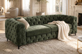 Sofa MODERN BAROCK 235cm 3-seater velvet dark green