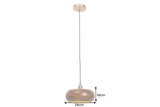 Hängeleuchte ALVA 25cm Eisen und Akazienholz natur