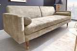 Sofa bed COUTURE 200cm velvet champagne