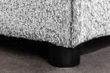 Stool HEAVEN 100cm removable cover bouclé grey