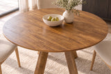 Esstisch ART WOOD Ø 120cm rund Mangoholz braun honigfarbenes Finish