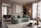 Sofa ATELIER 230cm 3-Sitzer Bouclé Salbei