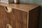 Sideboard MADISON 180cm strukturierte Front braun