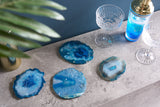 Trivet ACHAT 12cm set of 4 agate blue