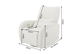 Cinema armchair PRIORITY 360° rotatable electrically adjustable w/ USB port textured fabric beige