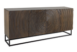 Sideboard ZEN CIRCLE 160cm 3D mango wood dark brown
