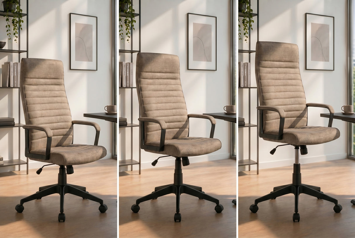 Office chair LAZIO 49-59cm w/ tilt function vogue velour velvet taupe