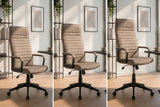 Office chair LAZIO 49-59cm w/ tilt function vogue velour velvet taupe