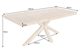 Dining table MOSAIK 160cm pine wood 80mm natural