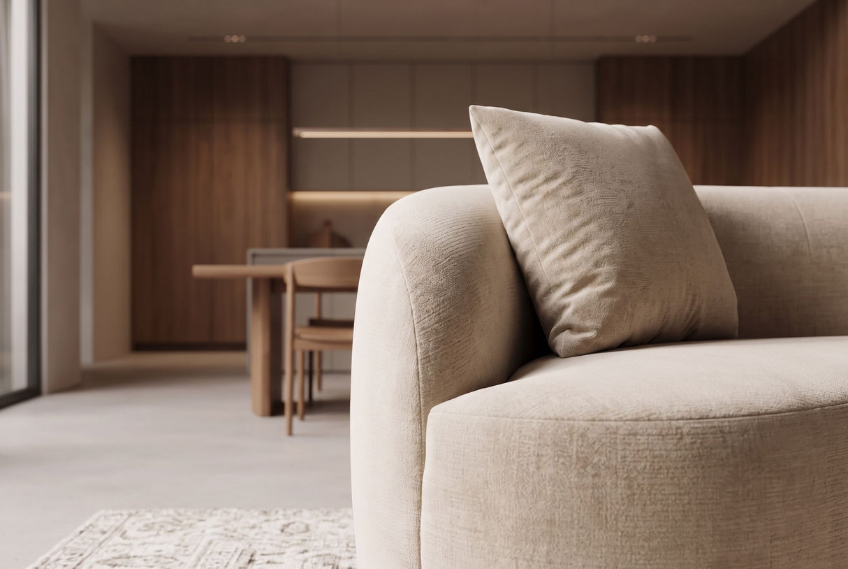 Sofa ATELIER 230cm 3-Sitzer Samt Beige