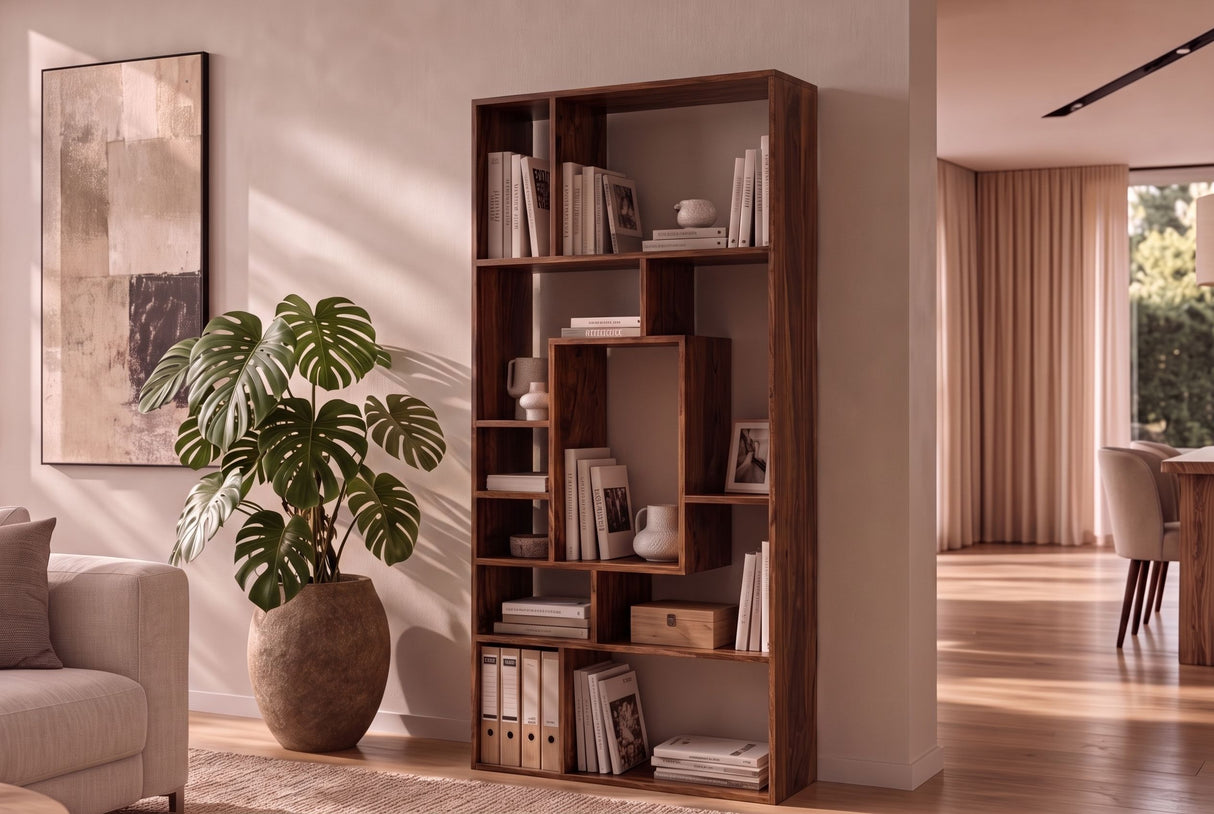 Shelf MAKASSAR II 180cm sheesham wood brown