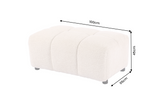 Hocker CLOUD 100cm Bouclé-Tweed beige