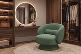 Armchair BOSSA NOVA 360° rotatable bouclé green