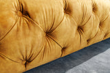 Bett PARIS CHESTERFIELD 180x200cm Samt senfgelb