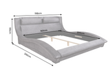 Bed SWING 160x200cm vogue velvet grey