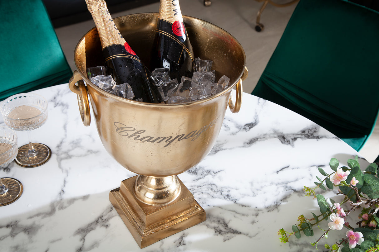 Champagne bucket 40cm gold aluminium