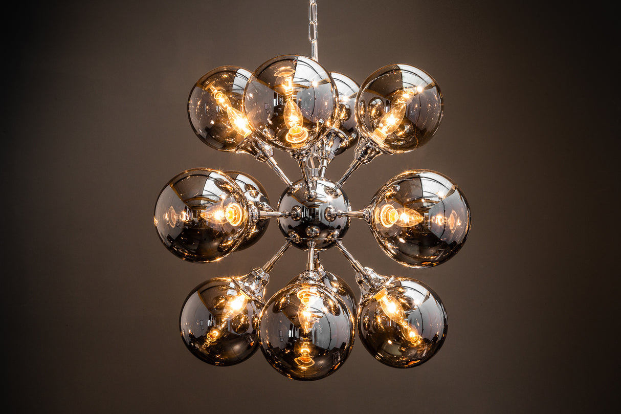 Pendant lamp GALAXY 72cm silver