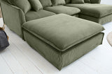 Hocker HEAVEN 100cm, abnehmbarer Bezug, Kordel grün