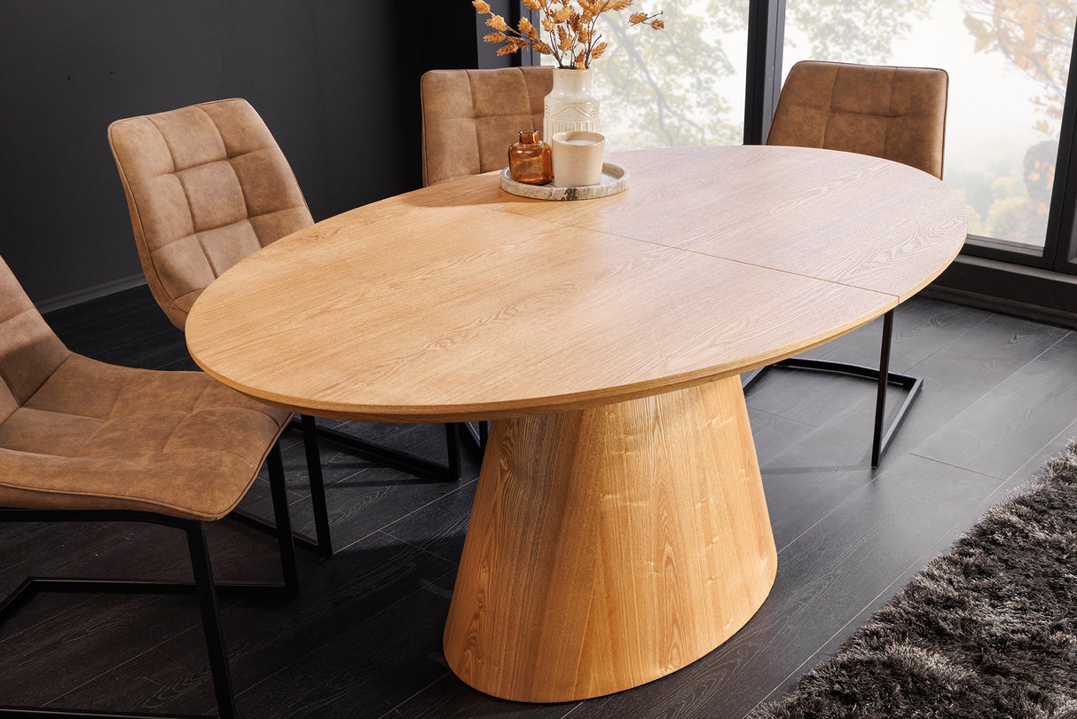 Dining table UNIQUE 160-200cm extendable oak wood verneered
