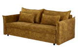 Schlafsofa APARTMENT 215cm 3-Sitzer Samt senfgelb