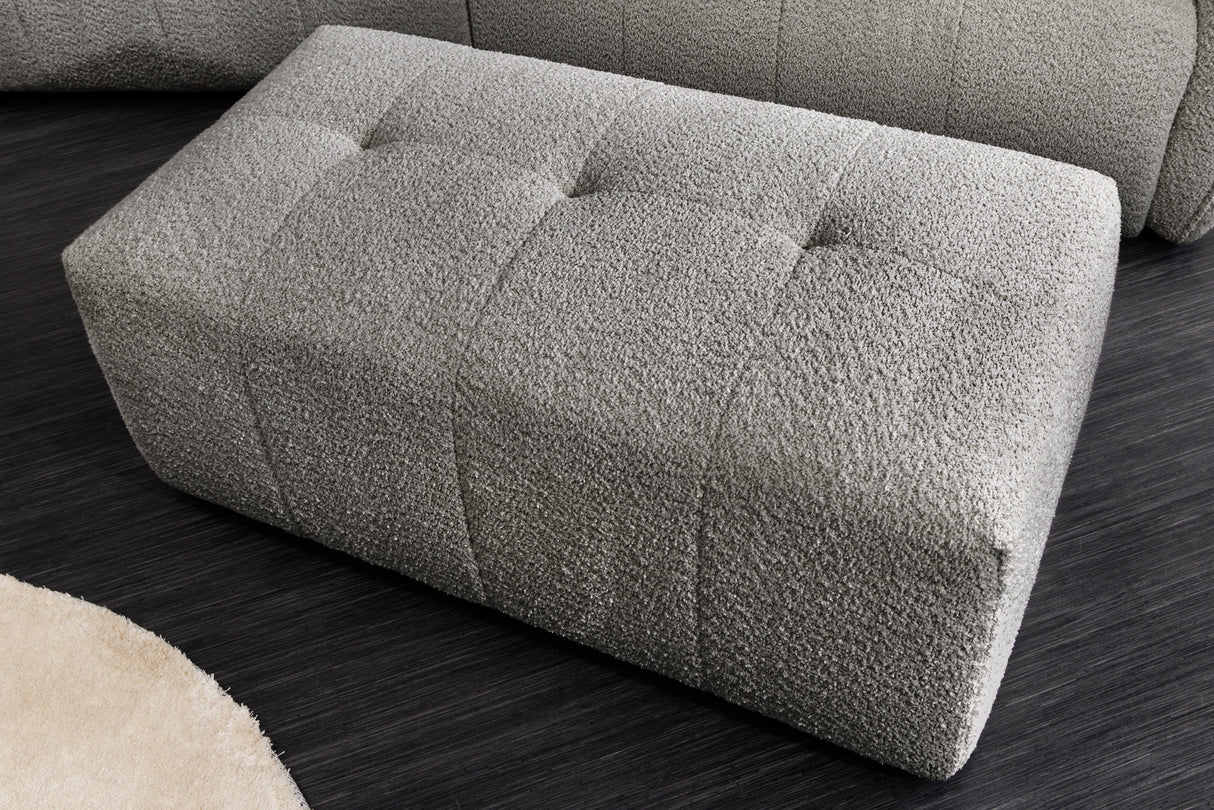 Sofa ROYAL 120cm Federkern Bouclé grau