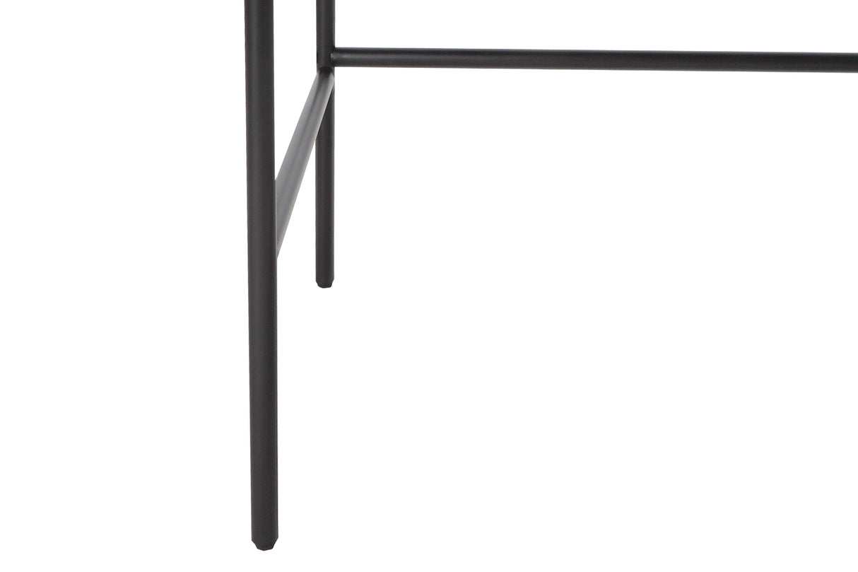 Office desk ATELIER 120cm natural oak wood look w/ black metal frame