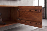TV-Board VULCANO 160cm 3D hängend m. Kabeldurchlass Mangoholz natur