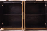Sideboard VENEZIANO 170cm Mangoholz und Marmorplatte grünbraun