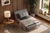 Sleeping chair SMART MULTIFUNCTION 100cm velvet grey
