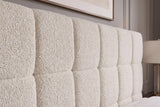 Bett PRESTIGE 140x200cm m. Stauraum Bouclé creme