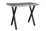 Bar table WILD 120cm table top 40mm X-legs wild oak look grey