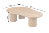 Coffee table ORGANIKO 130cm oak wood look natural