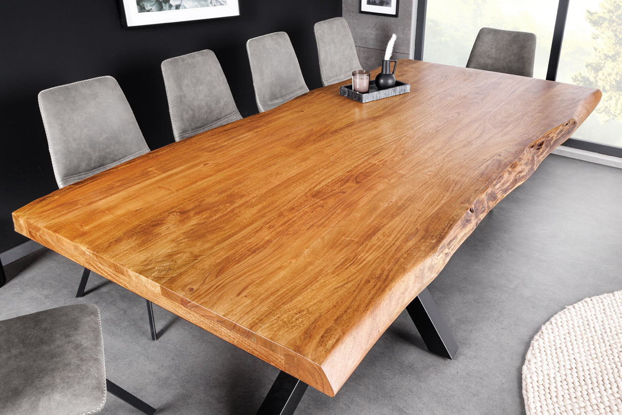 Dining table MAMMUT 200cm acacia wood 50mm natural brown