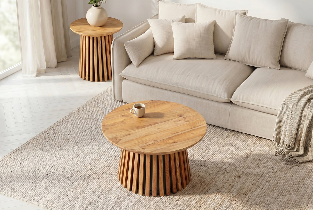 Couchtisch VALHALLA 2er Set Akazienholz natur