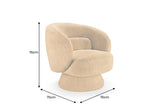 Sessel BOSSA NOVA 360° drehbar Bouclé senfgelb
