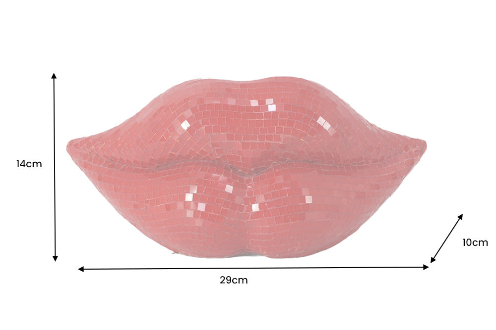 Decoration DISCO LIP 30cm 3D mosaic lips red